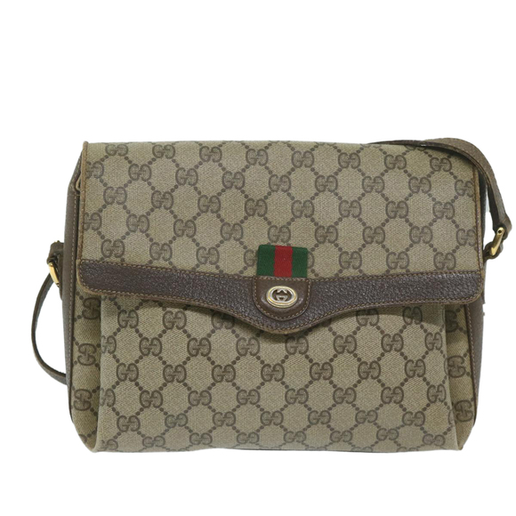 GUCCI GG Supreme Web Sherry Line Shoulder Bag Beige Red 904 02 084 Auth ep2885 - Picture 13 of 16